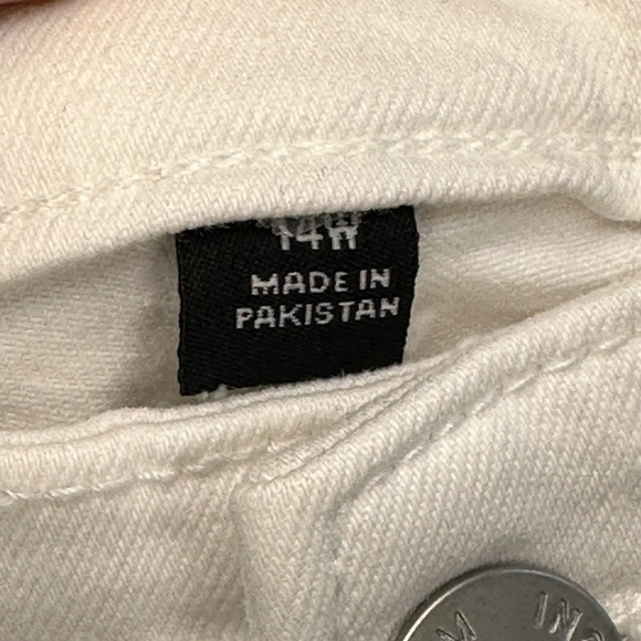 INC Denim High Rise Straight Leg Jeans - White - size 14W - Picture 5 of 12